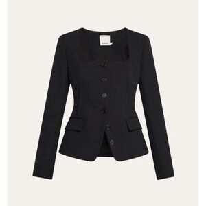 NWT SIMKHAI Marlowe U-neck Jacket in Black